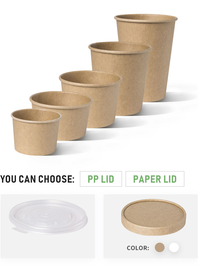 PSC16 Natural Kraft Paper Soup Cup